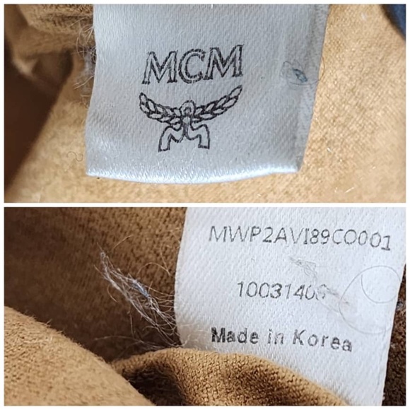 Authentic MCM Visetos Liz Shopper Tote Pochette Cognac - Picture 4 of 8